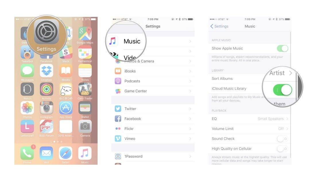 Transfer iPhone Music to iPad Using iCloud