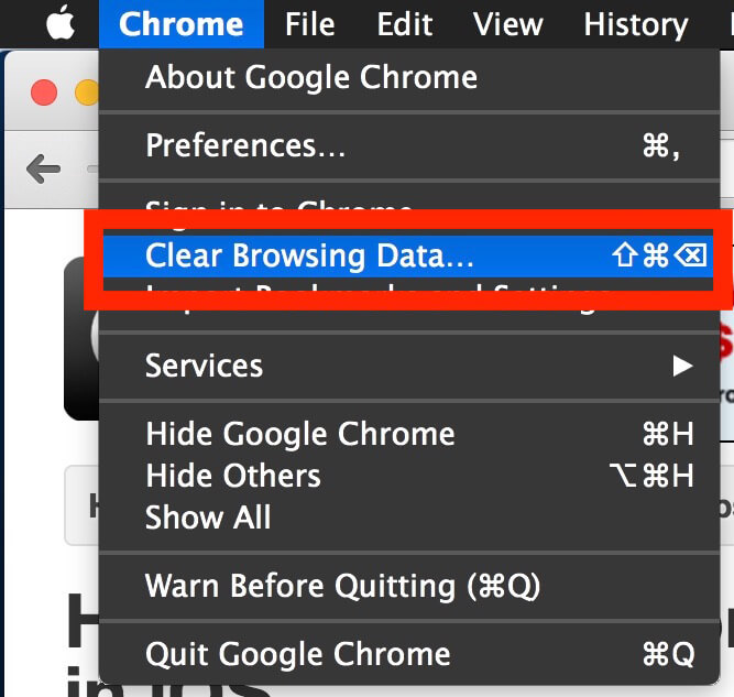 How to Clear History on Google Chrome for Mac